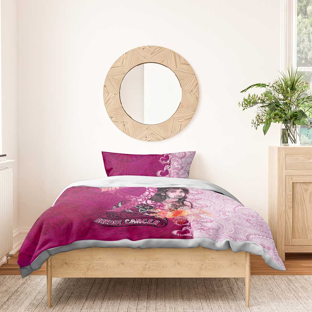 Breast Cancer New Zealand Bedding Set Maori Aotearoa Girl Pink Out DT02 - Polynesian Pride