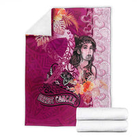 Breast Cancer New Zealand Blanket Maori Aotearoa Girl Pink Out DT02 - Polynesian Pride