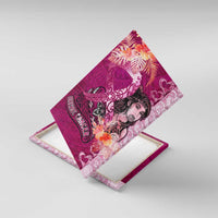 Breast Cancer New Zealand Canvas Wall Art Maori Aotearoa Girl Pink Out DT02 With Frame Pink - Polynesian Pride