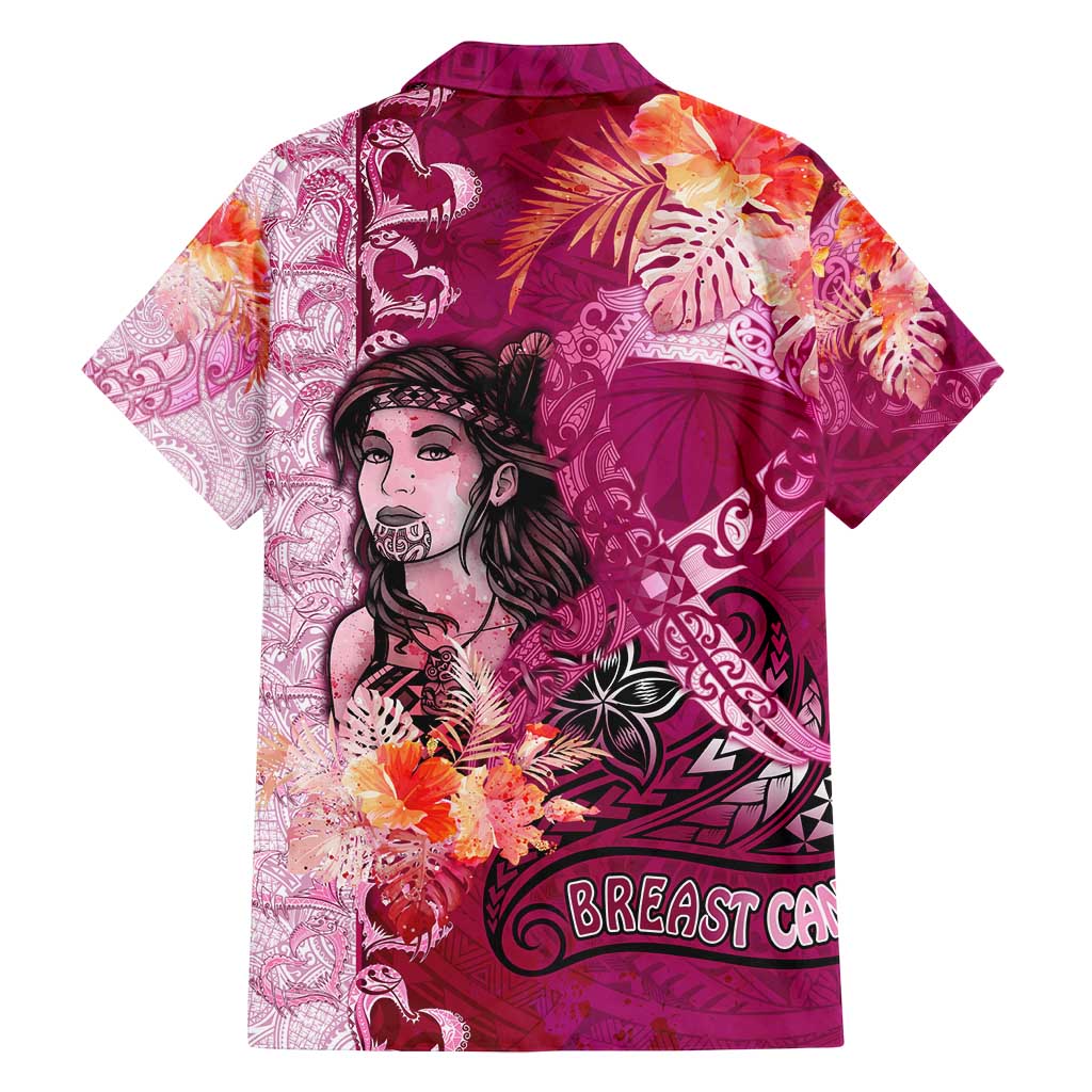 Breast Cancer New Zealand Family Matching Tank Maxi Dress and Hawaiian Shirt Maori Aotearoa Girl Pink Out DT02 - Polynesian Pride