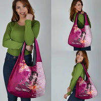 Breast Cancer New Zealand Grocery Bag Maori Aotearoa Girl Pink Out DT02 - Polynesian Pride
