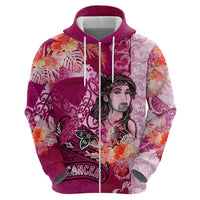 Breast Cancer New Zealand Hoodie Maori Aotearoa Girl Pink Out DT02 - Polynesian Pride