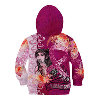 Breast Cancer New Zealand Kid Hoodie Maori Aotearoa Girl Pink Out DT02 - Polynesian Pride