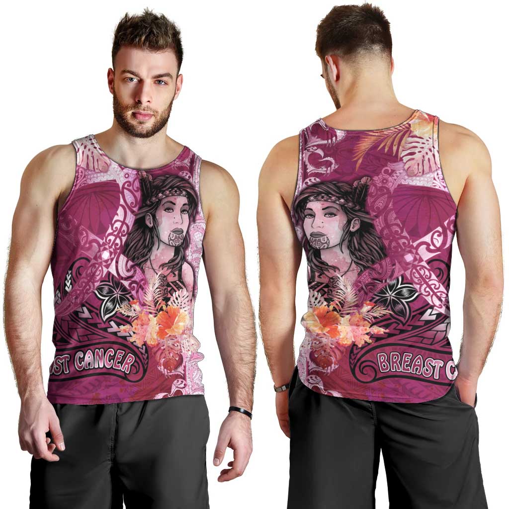 Breast Cancer New Zealand Men Tank Top Maori Aotearoa Girl Pink Out DT02 - Polynesian Pride