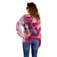Breast Cancer New Zealand Off Shoulder Sweater Maori Aotearoa Girl Pink Out DT02 - Polynesian Pride
