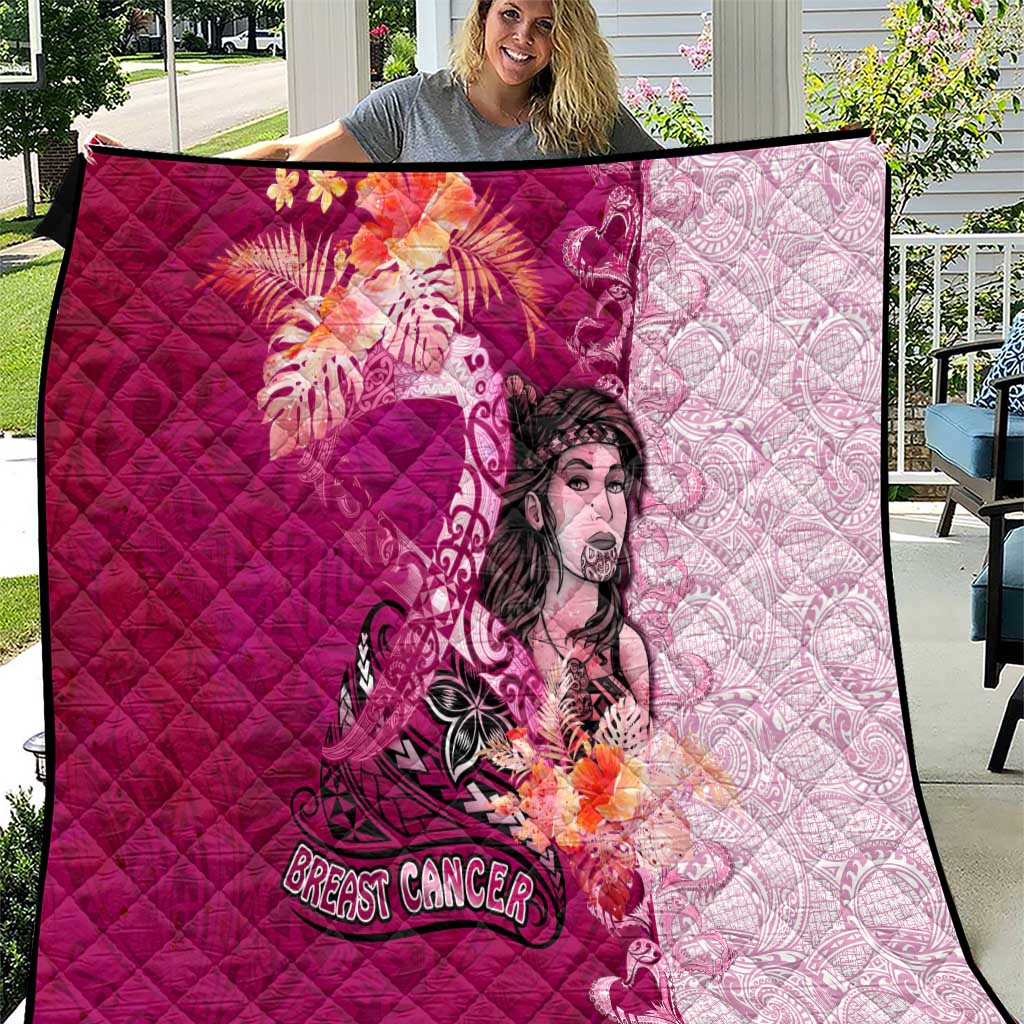 Breast Cancer New Zealand Quilt Maori Aotearoa Girl Pink Out DT02 Pink - Polynesian Pride