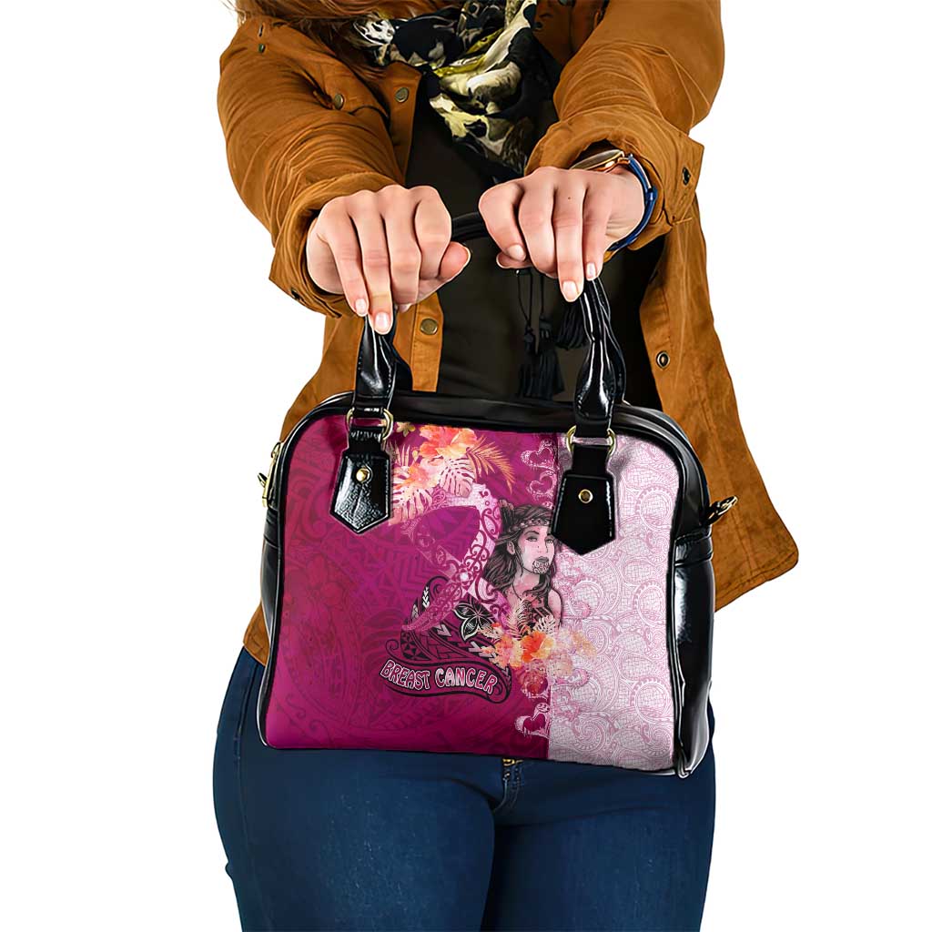 Breast Cancer New Zealand Shoulder Handbag Maori Aotearoa Girl Pink Out DT02 One Size Pink - Polynesian Pride