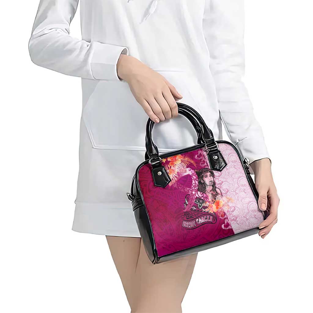 Breast Cancer New Zealand Shoulder Handbag Maori Aotearoa Girl Pink Out DT02 - Polynesian Pride