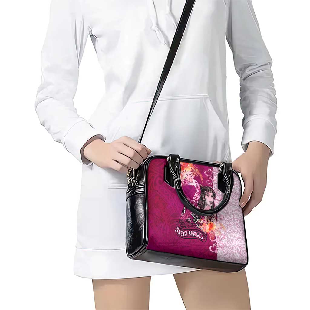 Breast Cancer New Zealand Shoulder Handbag Maori Aotearoa Girl Pink Out DT02 - Polynesian Pride