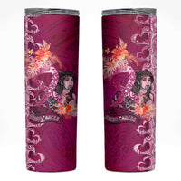 Breast Cancer New Zealand Skinny Tumbler Maori Aotearoa Girl Pink Out DT02 Pink - Polynesian Pride
