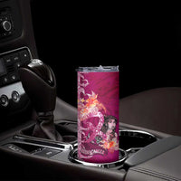 Breast Cancer New Zealand Skinny Tumbler Maori Aotearoa Girl Pink Out DT02 - Polynesian Pride