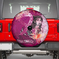 Breast Cancer New Zealand Spare Tire Cover Maori Aotearoa Girl Pink Out DT02 - Polynesian Pride