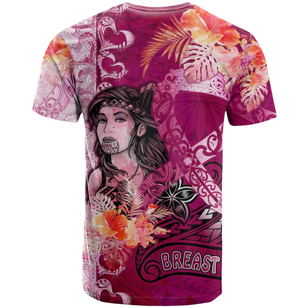 Breast Cancer New Zealand T Shirt Maori Aotearoa Girl Pink Out DT02 - Polynesian Pride