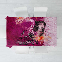 Breast Cancer New Zealand Tablecloth Maori Aotearoa Girl Pink Out DT02 Pink - Polynesian Pride