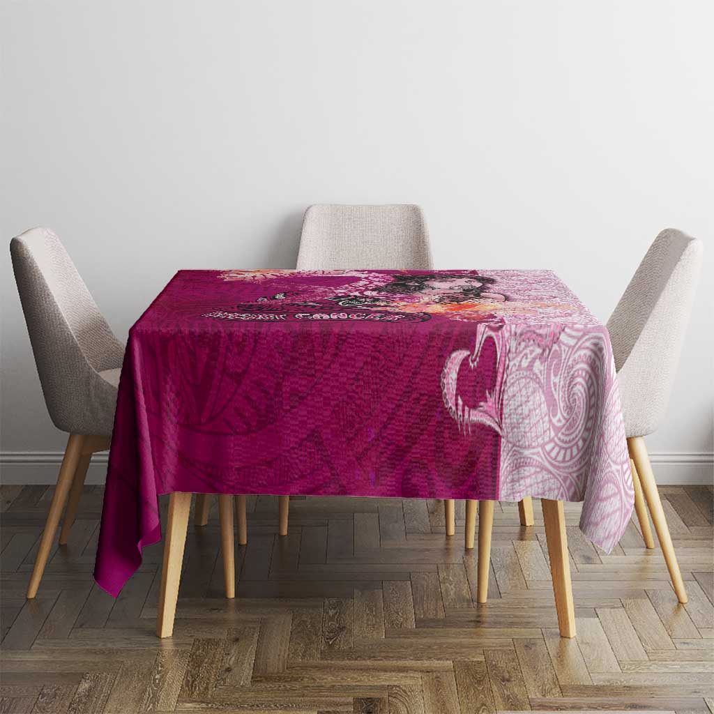Breast Cancer New Zealand Tablecloth Maori Aotearoa Girl Pink Out DT02 - Polynesian Pride
