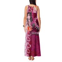 Breast Cancer New Zealand Tank Maxi Dress Maori Aotearoa Girl Pink Out DT02 - Polynesian Pride