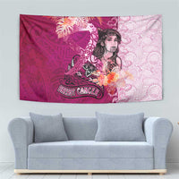 Breast Cancer New Zealand Tapestry Maori Aotearoa Girl Pink Out DT02 - Polynesian Pride