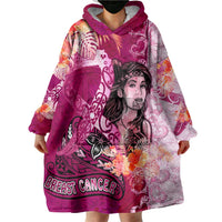 Breast Cancer New Zealand Wearable Blanket Hoodie Maori Aotearoa Girl Pink Out DT02 - Polynesian Pride