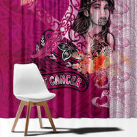 Breast Cancer New Zealand Window Curtain Maori Aotearoa Girl Pink Out DT02 - Polynesian Pride