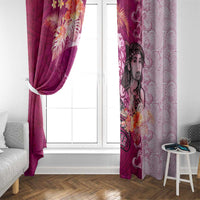 Breast Cancer New Zealand Window Curtain Maori Aotearoa Girl Pink Out DT02 - Polynesian Pride