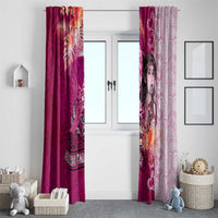 Breast Cancer New Zealand Window Curtain Maori Aotearoa Girl Pink Out DT02 - Polynesian Pride