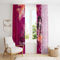 Breast Cancer New Zealand Window Curtain Maori Aotearoa Girl Pink Out DT02 - Polynesian Pride
