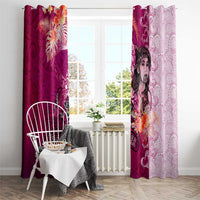 Breast Cancer New Zealand Window Curtain Maori Aotearoa Girl Pink Out DT02 - Polynesian Pride