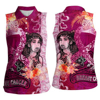 Breast Cancer New Zealand Women Sleeveless Polo Shirt Maori Aotearoa Girl Pink Out DT02 - Polynesian Pride
