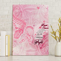Breast Cancer Awareness Month Canvas Wall Art Butterfly Polynesia Watercolor Pink