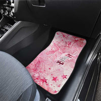 Breast Cancer Awareness Month Car Mats Butterfly Polynesia Watercolor Pink