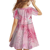 Breast Cancer Awareness Month Family Matching Off Shoulder Maxi Dress and Hawaiian Shirt Butterfly Polynesia Watercolor Pink DT02 - Polynesian Pride