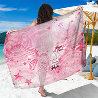 Breast Cancer Awareness Month Sarong Butterfly Polynesia Watercolor Pink