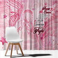 Breast Cancer Awareness Month Window Curtain Butterfly Polynesia Watercolor Pink