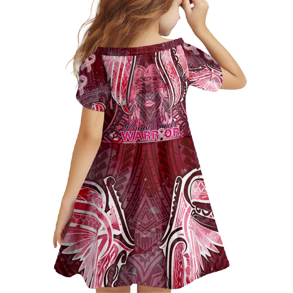 Breast Cancer Warrior Family Matching Mermaid Dress and Hawaiian Shirt Angel Wings Polynesian Pattern DT02 - Polynesian Pride