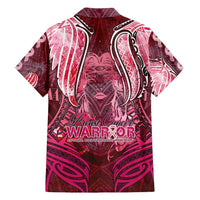 Breast Cancer Warrior Family Matching Off Shoulder Short Dress and Hawaiian Shirt Angel Wings Polynesian Pattern DT02 - Polynesian Pride