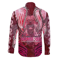 Breast Cancer Warrior Family Matching Short Sleeve Bodycon Dress and Hawaiian Shirt Angel Wings Polynesian Pattern DT02 - Polynesian Pride
