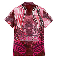 Breast Cancer Warrior Hawaiian Shirt Angel Wings Polynesian Pattern DT02 - Polynesian Pride