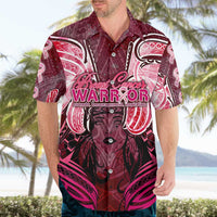 Breast Cancer Warrior Hawaiian Shirt Angel Wings Polynesian Pattern DT02 - Polynesian Pride