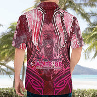 Breast Cancer Warrior Hawaiian Shirt Angel Wings Polynesian Pattern DT02 - Polynesian Pride