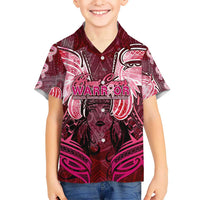 Breast Cancer Warrior Hawaiian Shirt Angel Wings Polynesian Pattern DT02 - Polynesian Pride