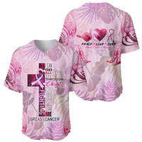 Breast Cancer Polynesian Baseball Jersey I Can Do All Things Through Christ DT02 - Polynesian Pride