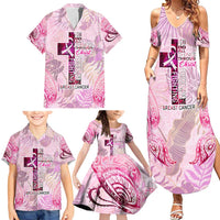 Breast Cancer Polynesian Family Matching Summer Maxi Dress and Hawaiian Shirt I Can Do All Things Through Christ DT02 - Polynesian Pride