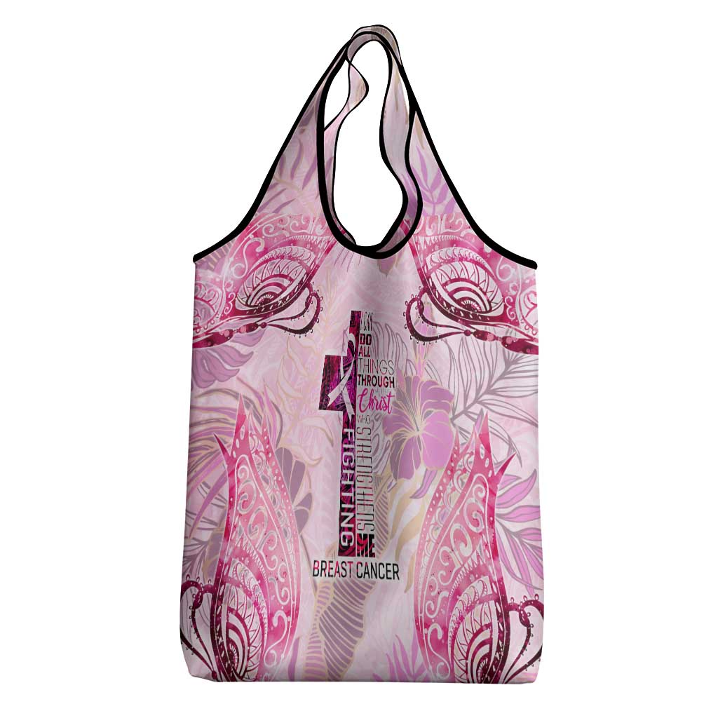 Breast Cancer Polynesian Grocery Bag I Can Do All Things Through Christ DT02 - Polynesian Pride