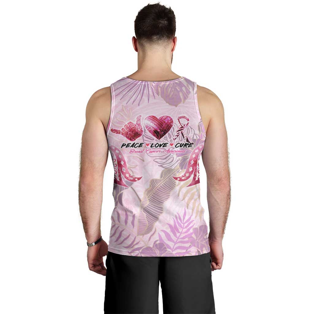 Breast Cancer Polynesian Men Tank Top I Can Do All Things Through Christ DT02 - Polynesian Pride