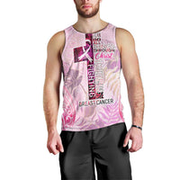 Breast Cancer Polynesian Men Tank Top I Can Do All Things Through Christ DT02 - Polynesian Pride