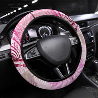 Breast Cancer Polynesian Steering Wheel Cover I Can Do All Things Through Christ DT02 Universal Fit Pink - Polynesian Pride