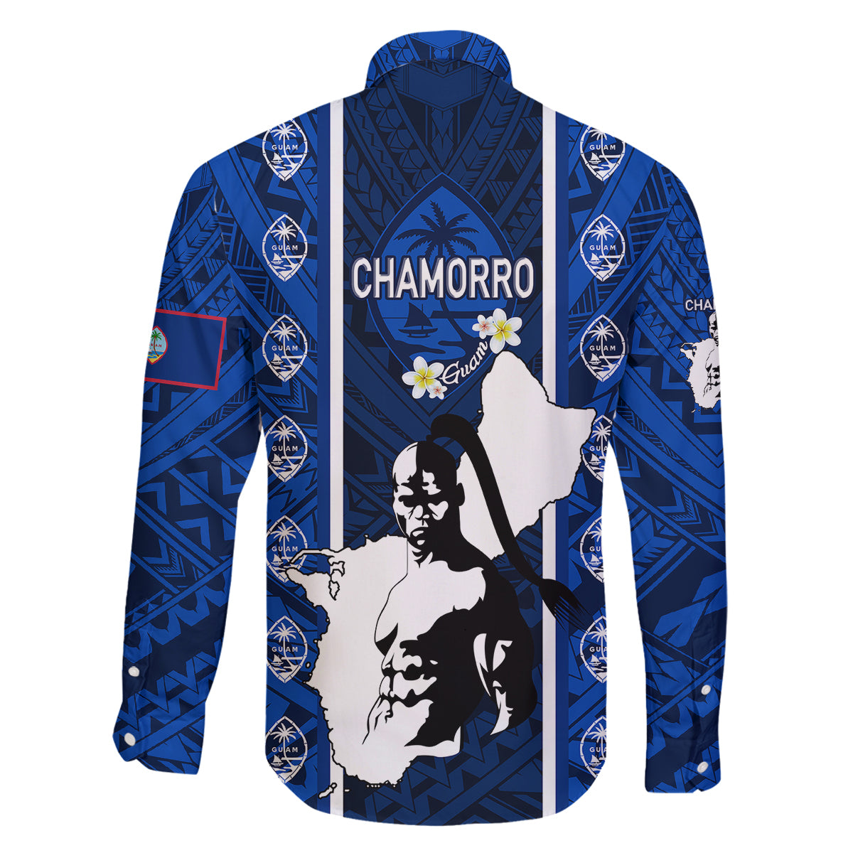 Guam Chamorro Warrior Family Matching Long Sleeve Bodycon Dress and Hawaiian Shirt Traditional Tribal Patterns DT02 - Polynesian Pride