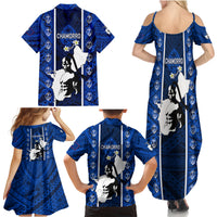 Guam Chamorro Warrior Family Matching Summer Maxi Dress and Hawaiian Shirt Traditional Tribal Patterns DT02 - Polynesian Pride
