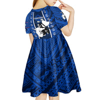 Guam Chamorro Warrior Kid Short Sleeve Dress Traditional Tribal Patterns DT02 - Polynesian Pride