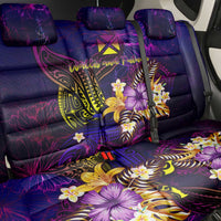 Wallis and Futuna Back Car Seat Cover Whale Hibiscus Polynesian